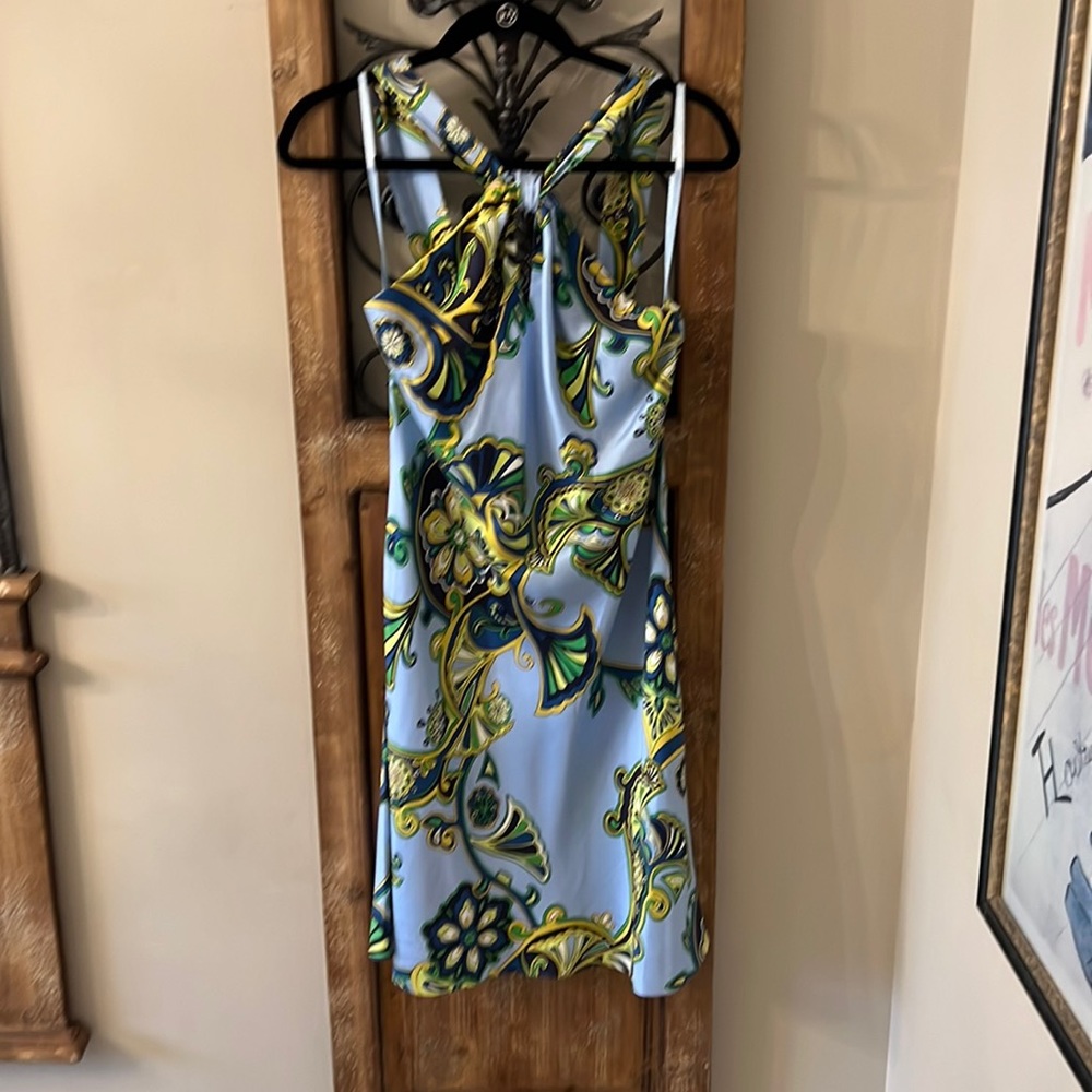 Banana Republic silk halter dress